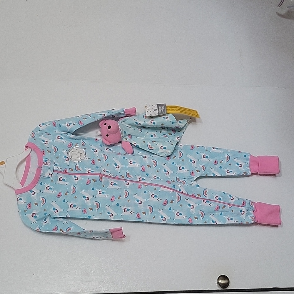 Brand New Sleep On It, pajama with matching teddy bear. Size: 18 months.